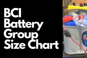 BCI Battery Group Size Chart