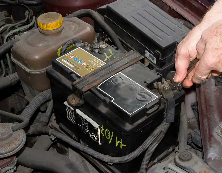 an old car battery