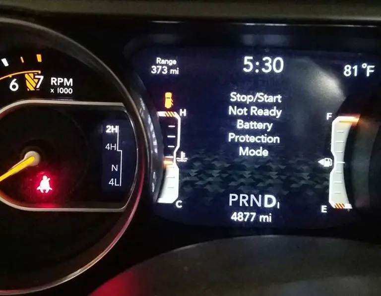 What Does Stop/Start Not Ready Battery Protection Mode Mean?